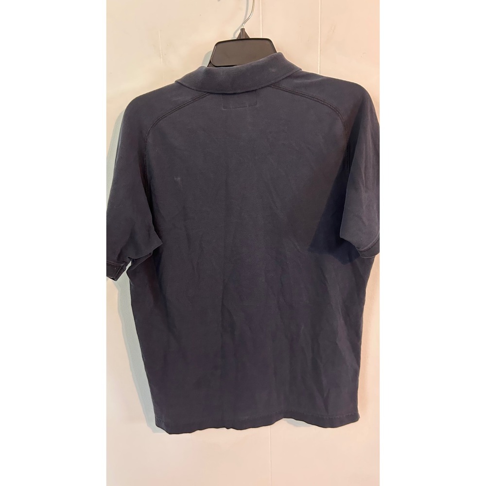 Abercrombie & Fitch Mens Muscle Fit Polo Shirt Navy‎ Blue Red Stripe Size L - Picture 6 of 7